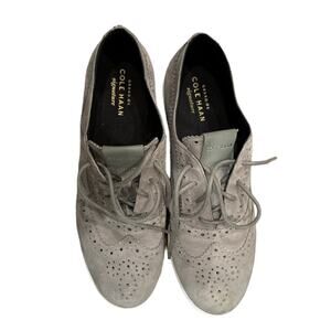 Cole Haan Grand Tour Signature Wingtip Comfortable Sneakers - Women's 6.5B Gray